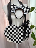 Checkered Heart Tote Bag