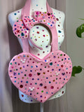 Whimsical Pink Heart Tote Bag