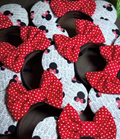 Mouse Polka Dot Red Bow Ears