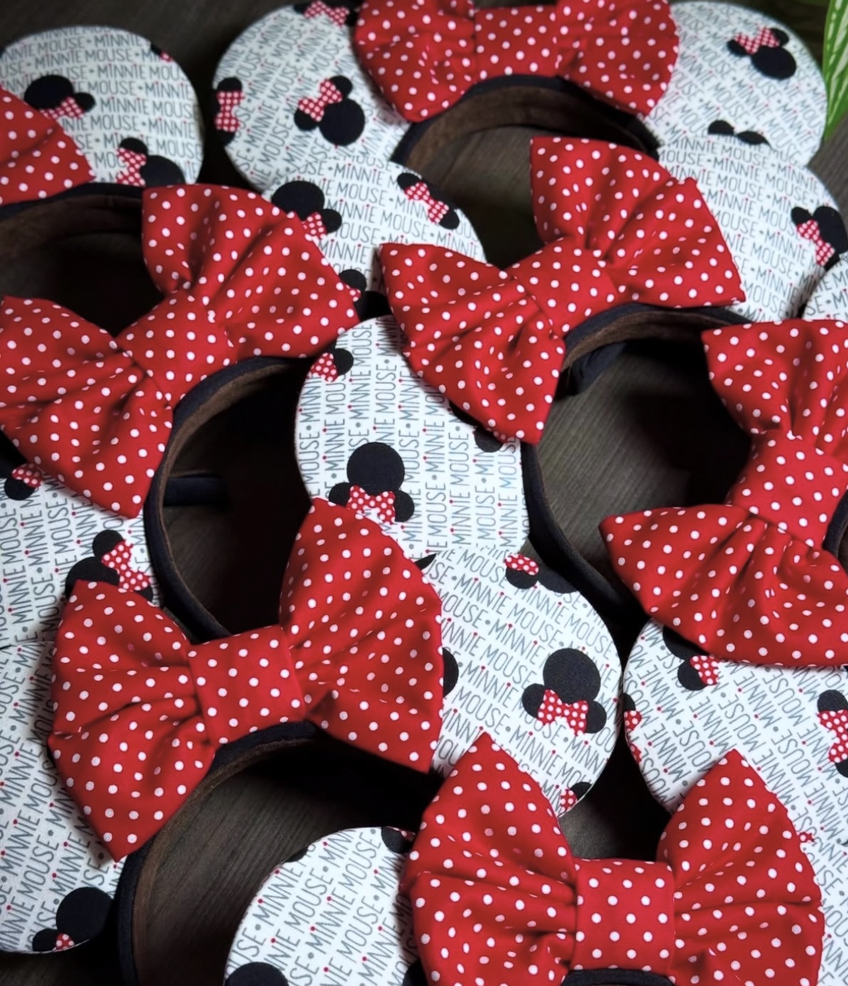 Mouse Polka Dot Red Bow Ears