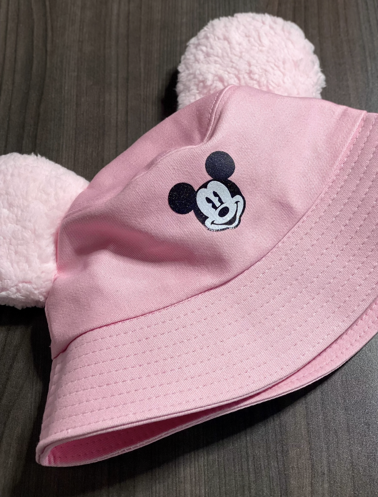 Pink Sherpa Mouse Bucket Hat