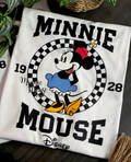 Girl Mouse Checkered White Shirt