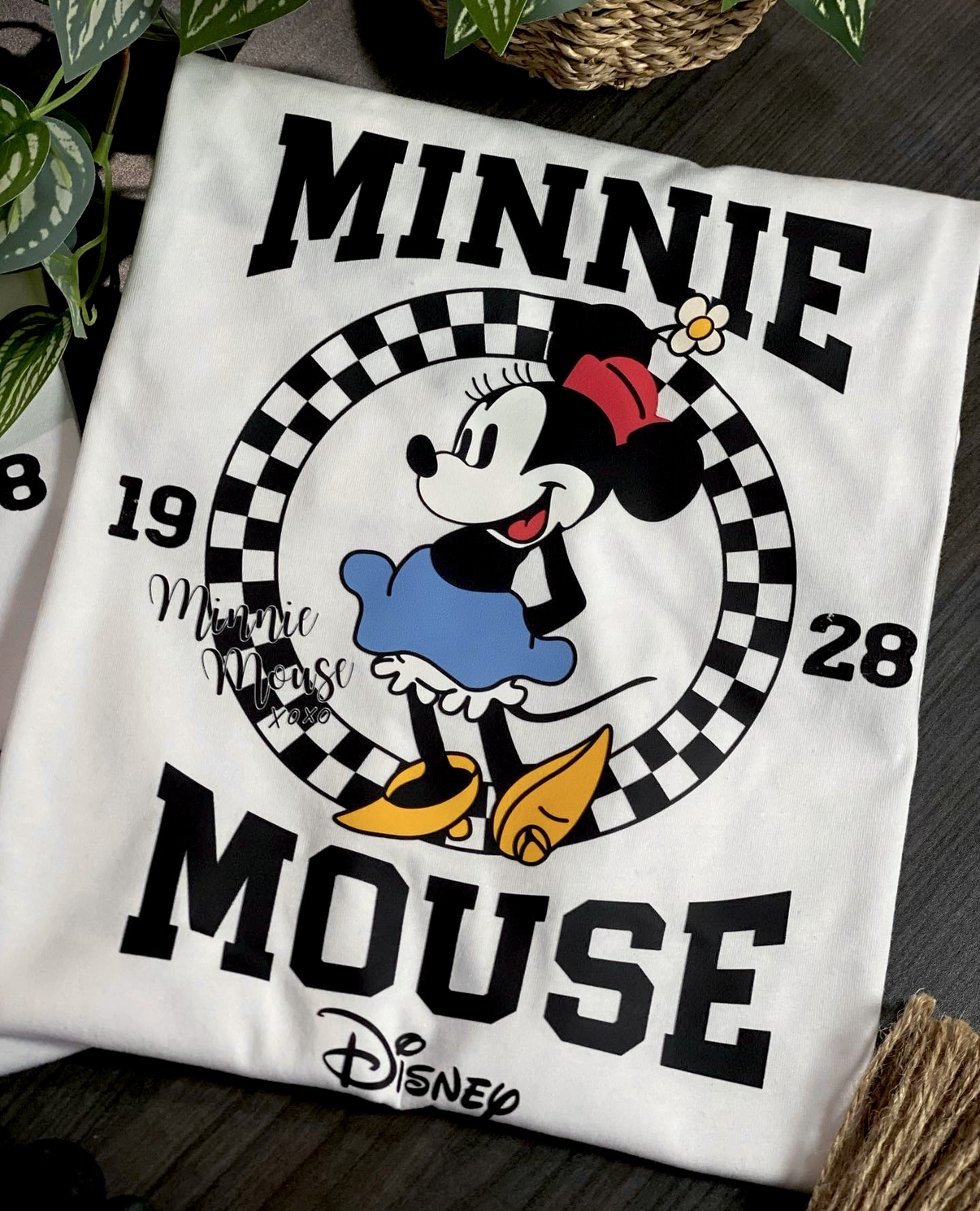 Girl Mouse Checkered White Shirt