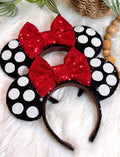 Polka Dot Red Bow Ears