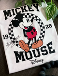 Boy Mouse Checkered White Shirt