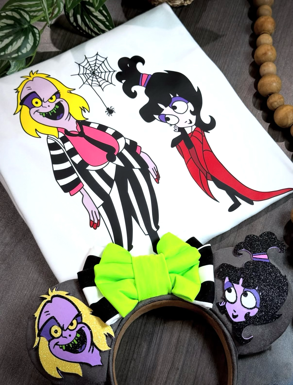 Beetle Juice & Lydia Deetz White Shirt