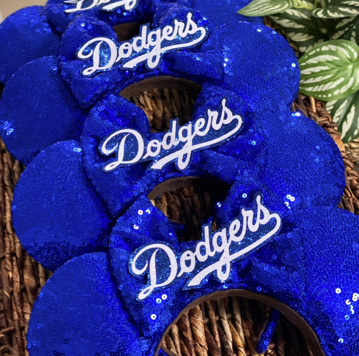 Dodger Blue Sequins Ears