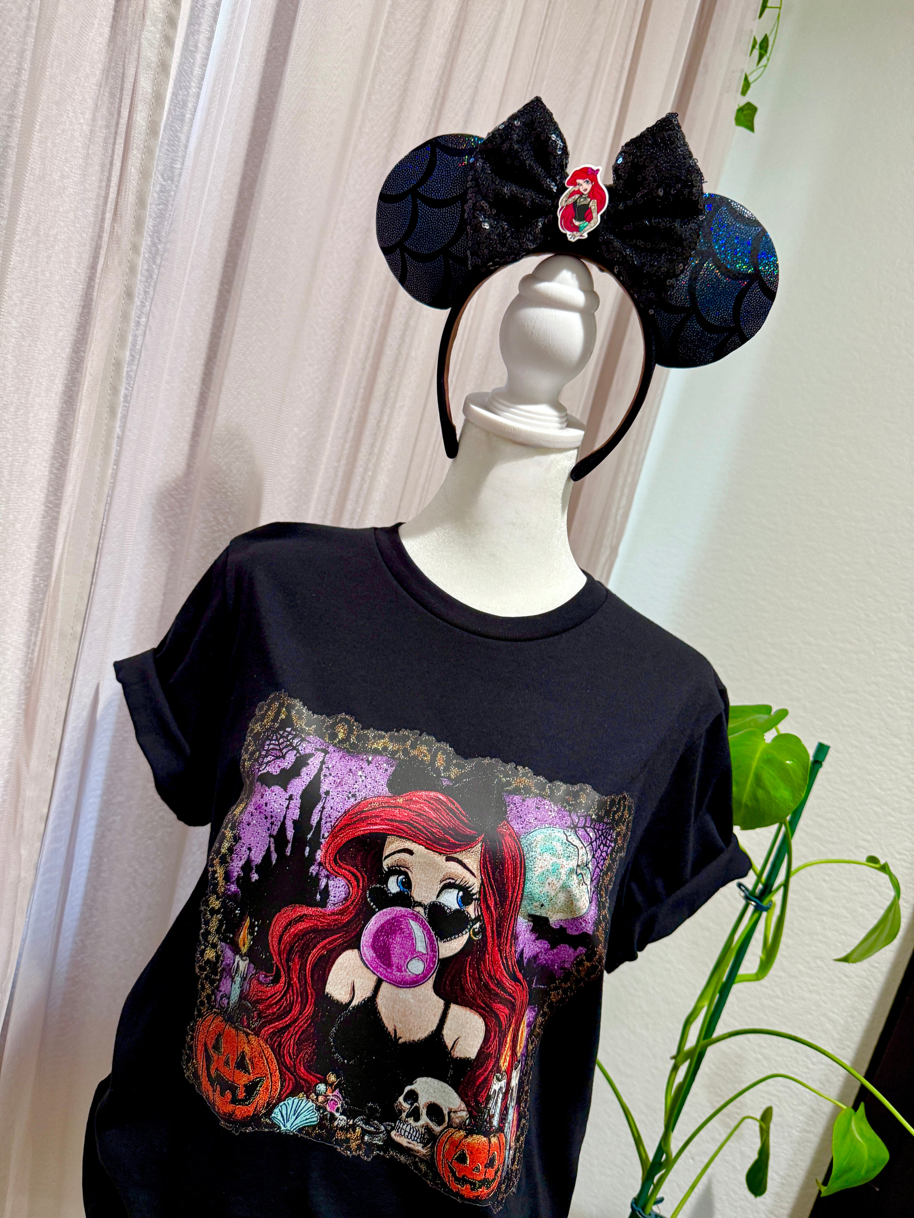 Halloween Ariel Black Shirt