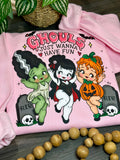 Ghouls Just Wanna Have Fun Pink Sweatshirt