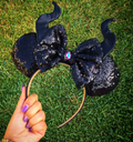 Maleficent Black Sequince Ears
