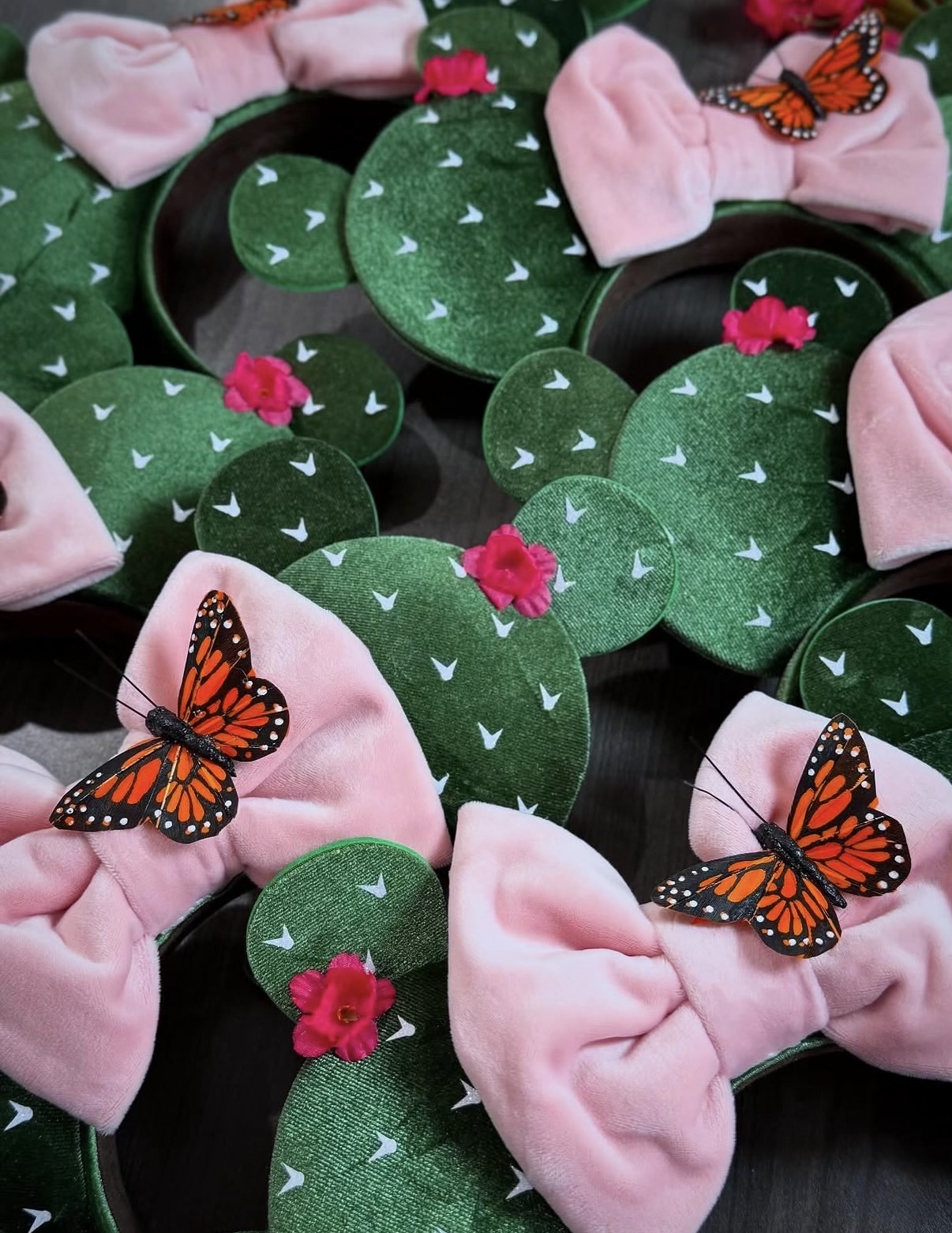 Mouse Cactus Pink Bow Ears