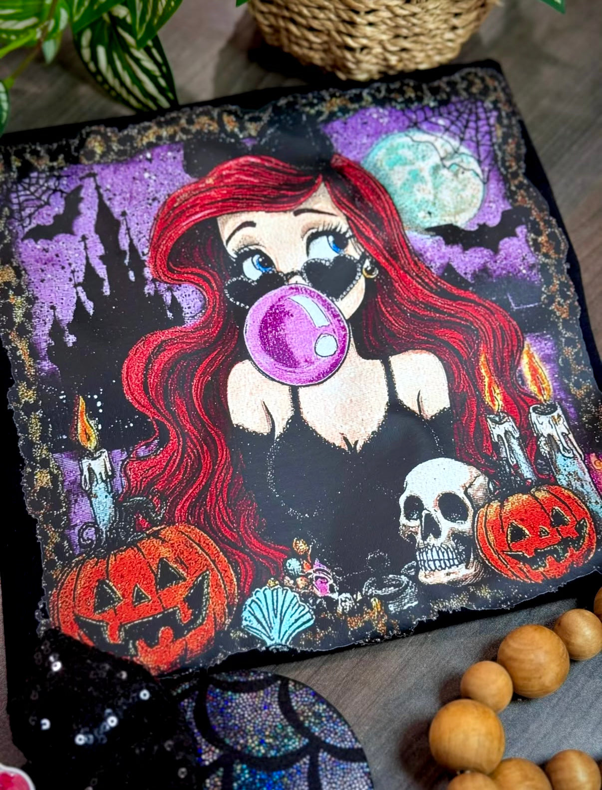 Ariel Halloween Black Shirt
